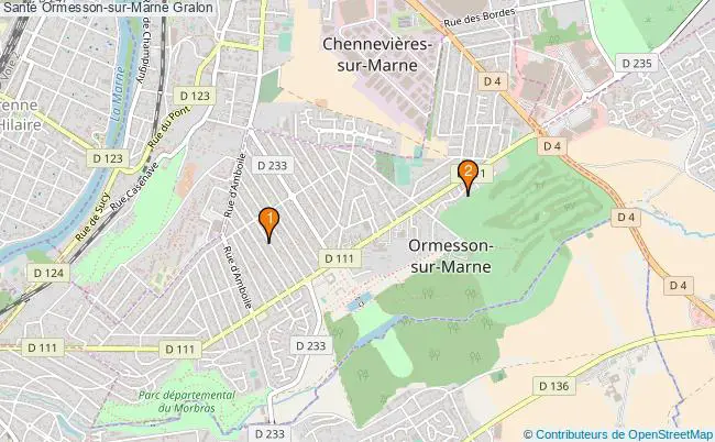 plan Santé Ormesson-sur-Marne Associations Santé Ormesson-sur-Marne : 3 associations