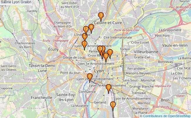 plan Saône Lyon Associations Saône Lyon : 18 associations