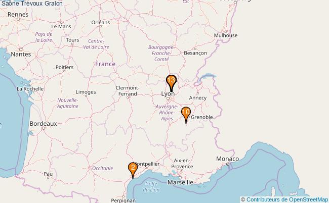 plan Saône Trévoux Associations Saône Trévoux : 14 associations