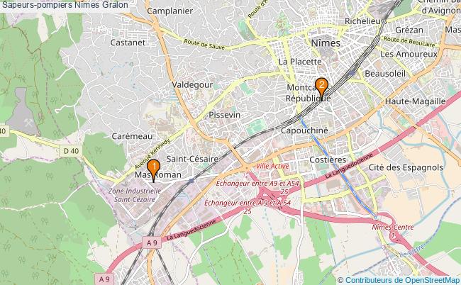 plan Sapeurs-pompiers Nîmes Associations sapeurs-pompiers Nîmes : 3 associations