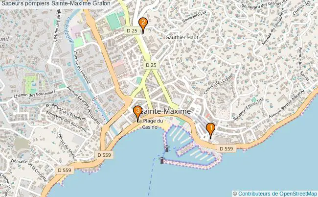 plan Sapeurs pompiers Sainte-Maxime Associations sapeurs pompiers Sainte-Maxime : 3 associations