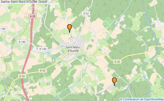 plan Sarthe Saint-Mars-d'Outillé Associations Sarthe Saint-Mars-d'Outillé : 3 associations