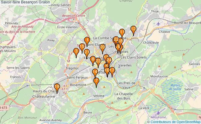 plan Savoir-faire Besançon Associations Savoir-faire Besançon : 24 associations
