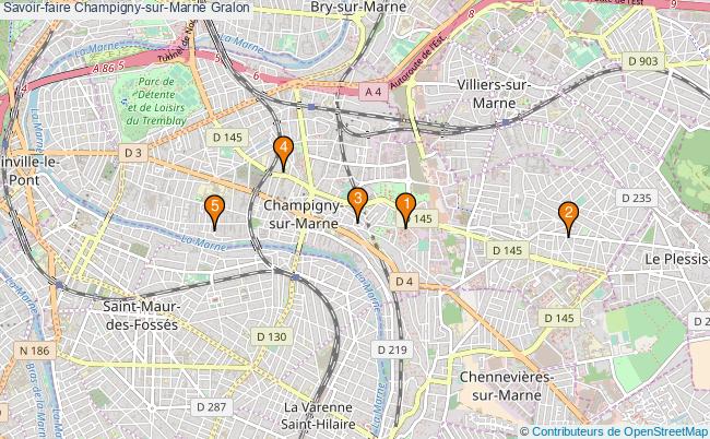 plan Savoir-faire Champigny-sur-Marne Associations Savoir-faire Champigny-sur-Marne : 4 associations