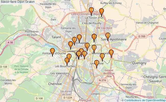 plan Savoir-faire Dijon Associations Savoir-faire Dijon : 25 associations