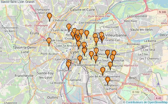 plan Savoir-faire Lyon Associations Savoir-faire Lyon : 119 associations