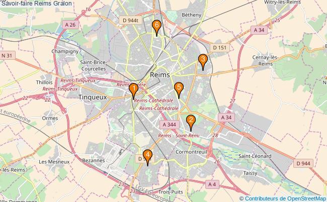 plan Savoir-faire Reims Associations Savoir-faire Reims : 6 associations