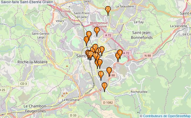 plan Savoir-faire Saint-Etienne Associations Savoir-faire Saint-Etienne : 25 associations