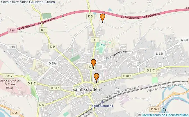 plan Savoir-faire Saint-Gaudens Associations Savoir-faire Saint-Gaudens : 4 associations