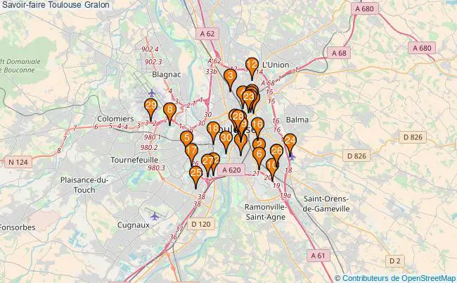 plan Savoir-faire Toulouse Associations Savoir-faire Toulouse : 114 associations