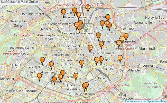 plan Scénographie Paris Associations scénographie Paris : 78 associations