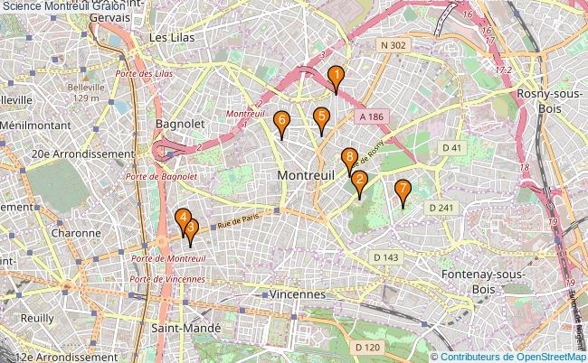 plan Science Montreuil Associations Science Montreuil : 11 associations