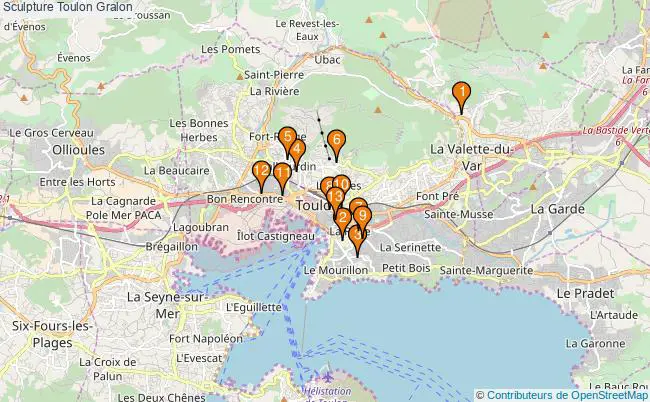 plan Sculpture Toulon Associations sculpture Toulon : 15 associations