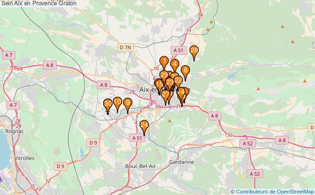 plan Sein Aix en Provence Associations Sein Aix en Provence : 216 associations