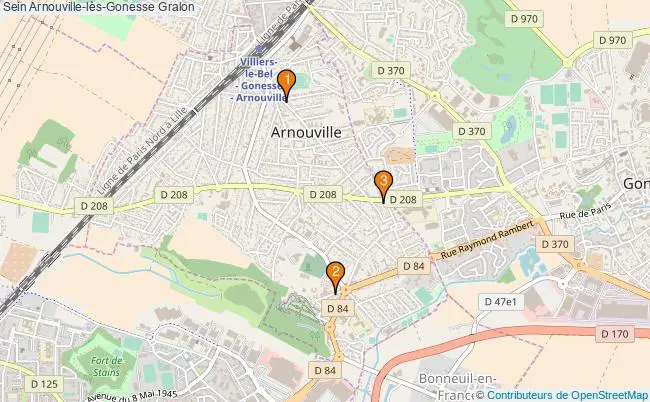 plan Sein Arnouville-lès-Gonesse Associations Sein Arnouville-lès-Gonesse : 8 associations