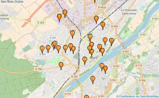 plan Sein Blois Associations Sein Blois : 69 associations