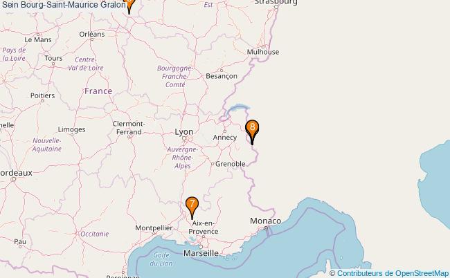 plan Sein Bourg-Saint-Maurice Associations Sein Bourg-Saint-Maurice : 10 associations