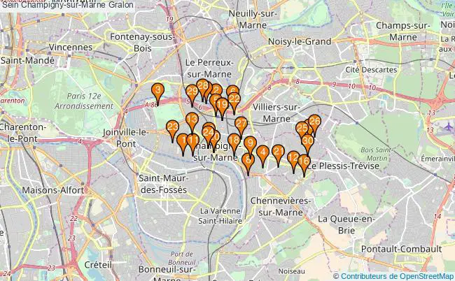 plan Sein Champigny-sur-Marne Associations Sein Champigny-sur-Marne : 38 associations
