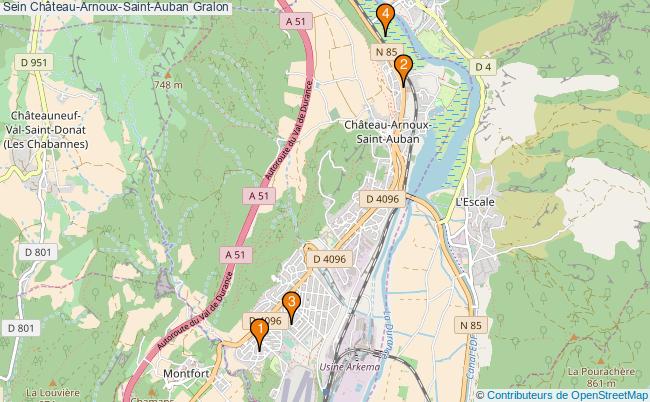 plan Sein Château-Arnoux-Saint-Auban Associations Sein Château-Arnoux-Saint-Auban : 5 associations