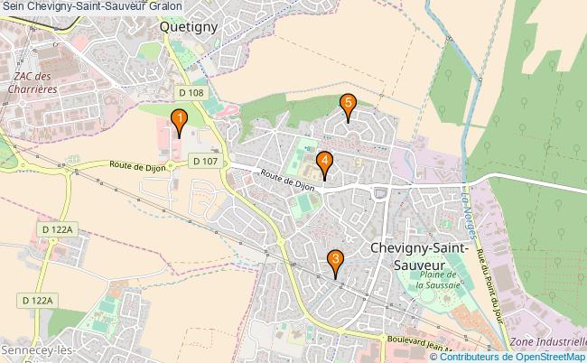 plan Sein Chevigny-Saint-Sauveur Associations Sein Chevigny-Saint-Sauveur : 5 associations