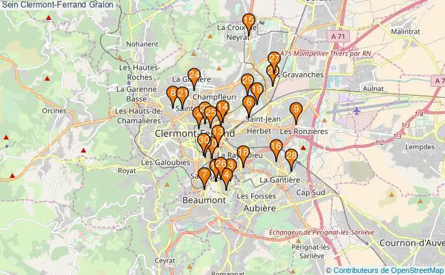plan Sein Clermont-Ferrand Associations Sein Clermont-Ferrand : 143 associations