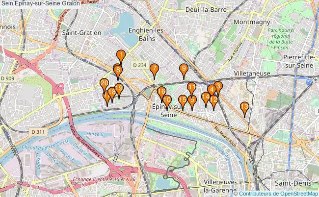 plan Sein Epinay-sur-Seine Associations Sein Epinay-sur-Seine : 28 associations