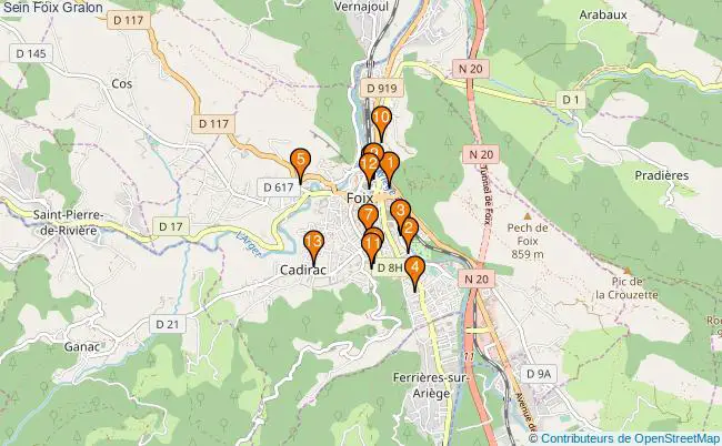 plan Sein Foix Associations Sein Foix : 15 associations