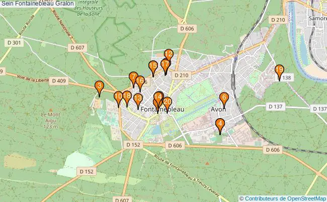 plan Sein Fontainebleau Associations Sein Fontainebleau : 22 associations