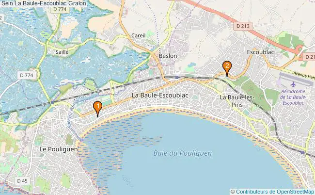 plan Sein La Baule-Escoublac Associations Sein La Baule-Escoublac : 5 associations