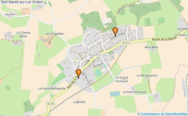 plan Sein Mareil-sur-Loir Associations Sein Mareil-sur-Loir : 2 associations
