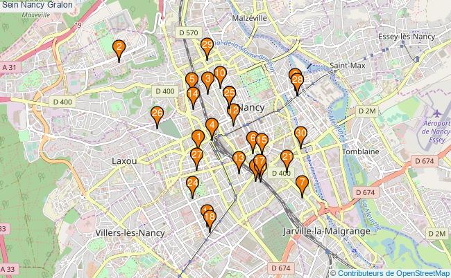 plan Sein Nancy Associations Sein Nancy : 186 associations