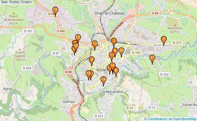 plan Sein Rodez Associations Sein Rodez : 24 associations