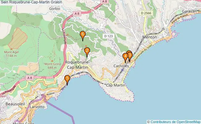 plan Sein Roquebrune-Cap-Martin Associations Sein Roquebrune-Cap-Martin : 9 associations