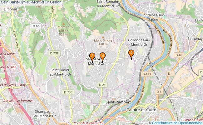 plan Sein Saint-Cyr-au-Mont-d'Or Associations Sein Saint-Cyr-au-Mont-d'Or : 5 associations