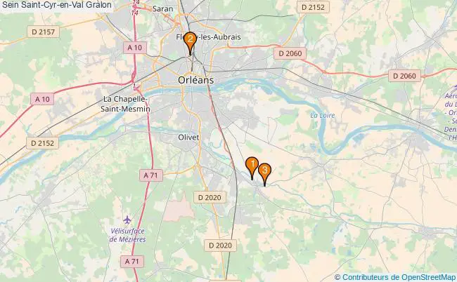 plan Sein Saint-Cyr-en-Val Associations Sein Saint-Cyr-en-Val : 4 associations