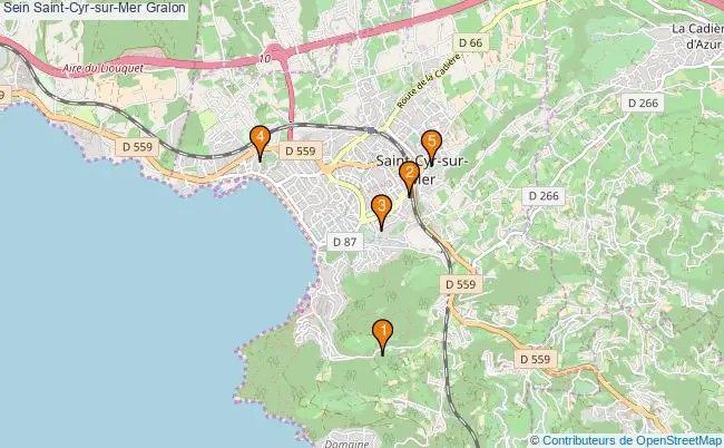 plan Sein Saint-Cyr-sur-Mer Associations Sein Saint-Cyr-sur-Mer : 5 associations