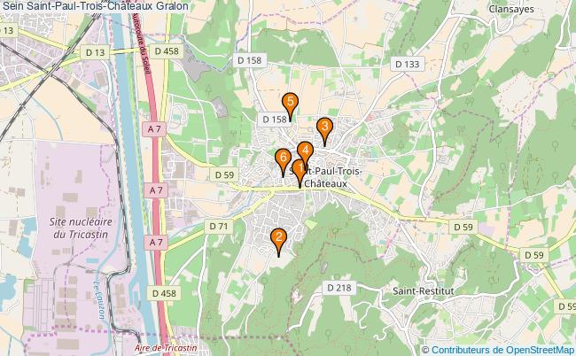 plan Sein Saint-Paul-Trois-Châteaux Associations Sein Saint-Paul-Trois-Châteaux : 8 associations