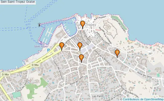 plan Sein Saint-Tropez Associations Sein Saint-Tropez : 4 associations