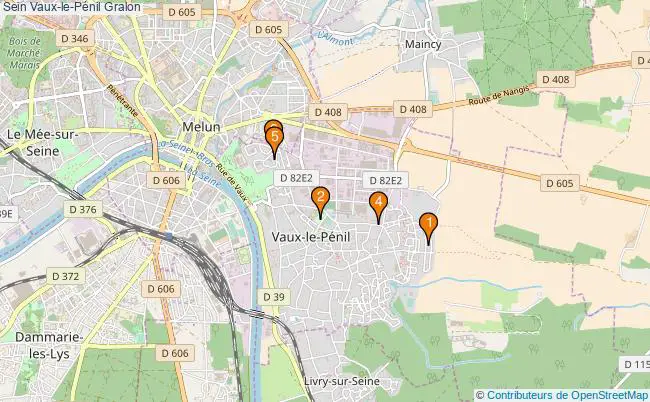 plan Sein Vaux-le-Pénil Associations Sein Vaux-le-Pénil : 7 associations