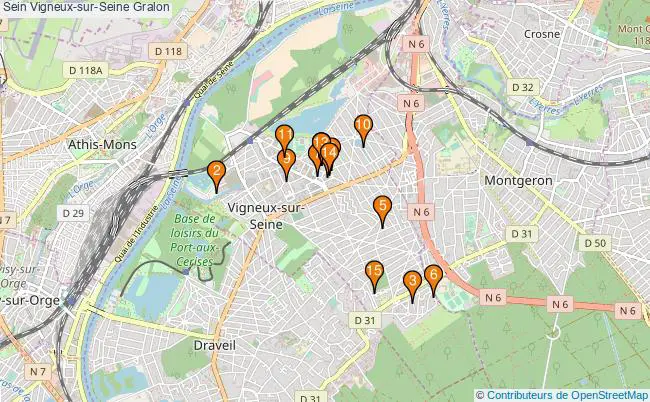 plan Sein Vigneux-sur-Seine Associations Sein Vigneux-sur-Seine : 16 associations
