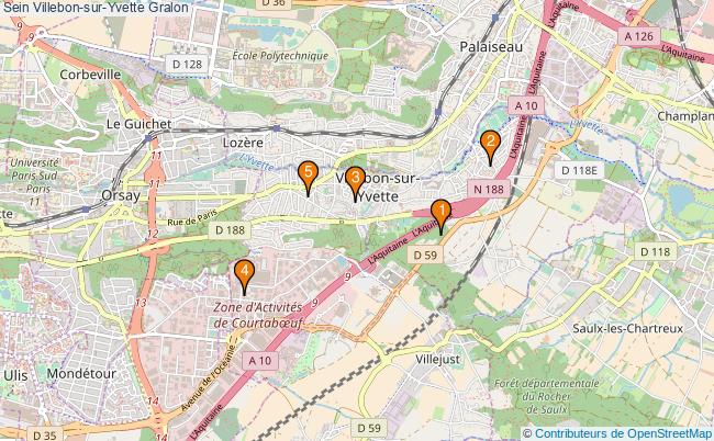 plan Sein Villebon-sur-Yvette Associations Sein Villebon-sur-Yvette : 6 associations
