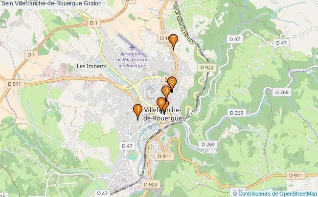 plan Sein Villefranche-de-Rouergue Associations Sein Villefranche-de-Rouergue : 10 associations