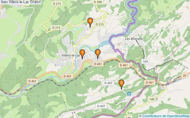 plan Sein Villers-le-Lac Associations Sein Villers-le-Lac : 5 associations