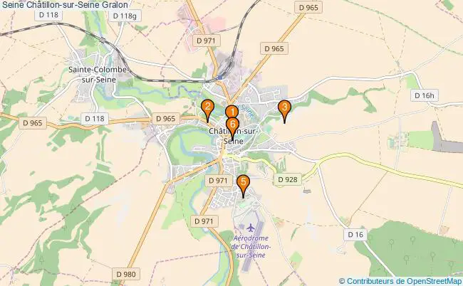 plan Seine Châtillon-sur-Seine Associations Seine Châtillon-sur-Seine : 7 associations