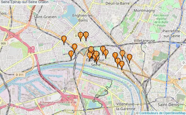 plan Seine Epinay-sur-Seine Associations Seine Epinay-sur-Seine : 27 associations