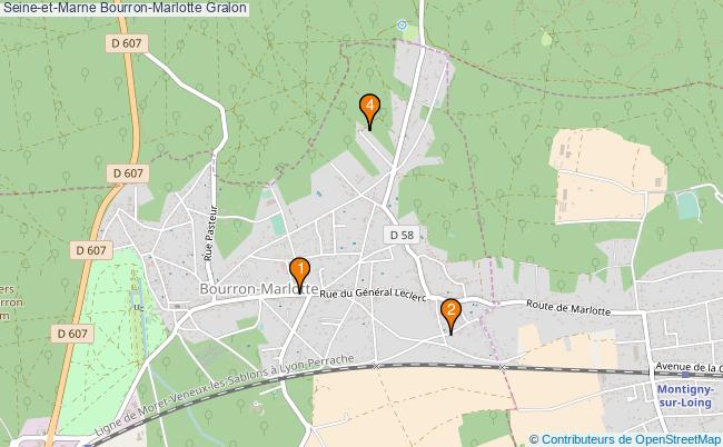 plan Seine-et-Marne Bourron-Marlotte Associations Seine-et-Marne Bourron-Marlotte : 4 associations