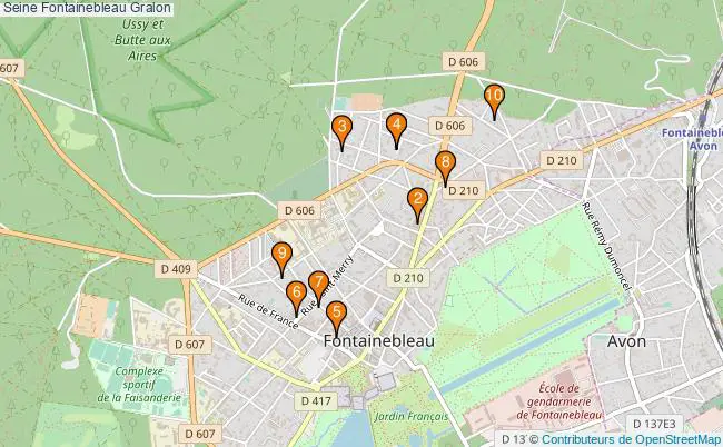 plan Seine Fontainebleau Associations Seine Fontainebleau : 11 associations