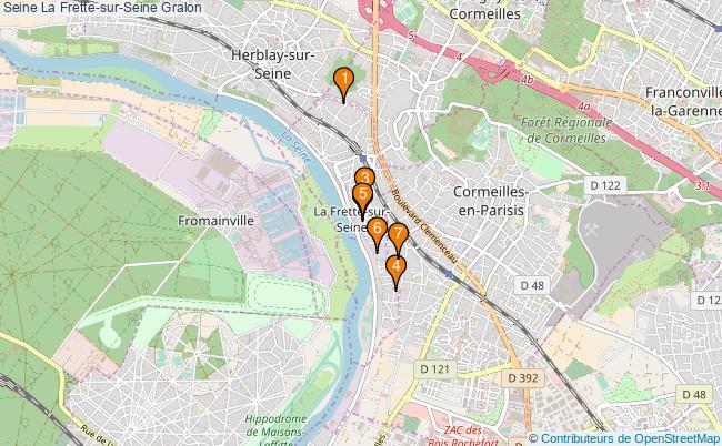 plan Seine La Frette-sur-Seine Associations Seine La Frette-sur-Seine : 4 associations