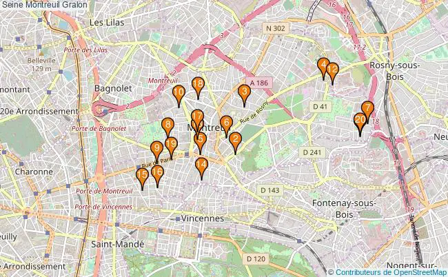 plan Seine Montreuil Associations Seine Montreuil : 27 associations
