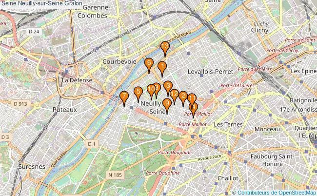 plan Seine Neuilly-sur-Seine Associations Seine Neuilly-sur-Seine : 14 associations